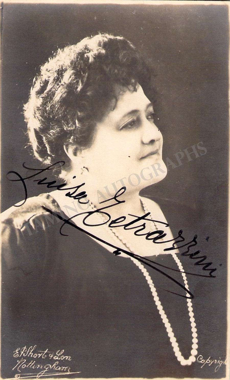 Luisa Tetrazzini Autograph Signed Photograph Tamino 2811