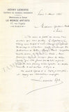 Lemoine, Achille - Autograph Letter Signed 1885