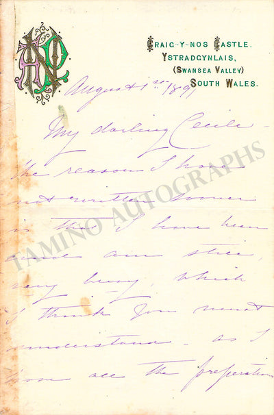 Autograph Letter Signed (1891)