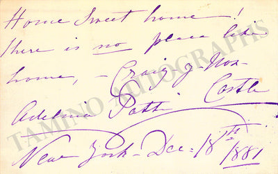 Autograph Text Quote (1881)