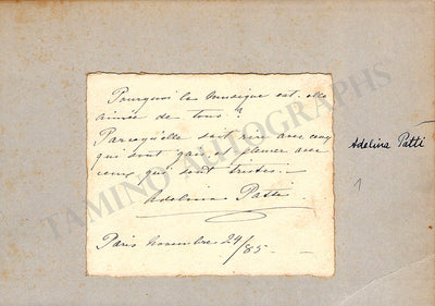 Signed Text Quote (1885)