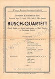 Busch, Adolf - Set of 3 Concert Programs Vienna 1935-1936