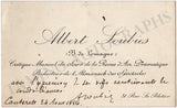 Soubies, Albert - Autograph Letter Signed & Visiting Card