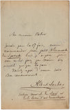 Soubies, Albert - Autograph Letter Signed & Visiting Card