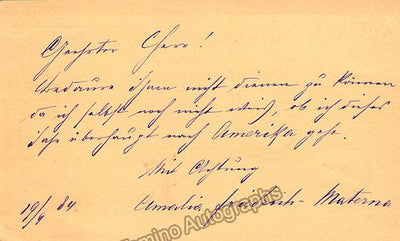 Autograph Note Signed (1884)