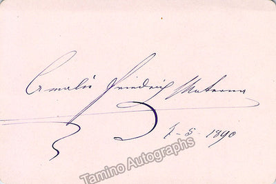 Signed Card (1890) & Photo