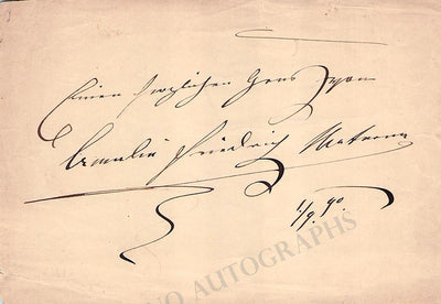 Signed Album Page (1890)