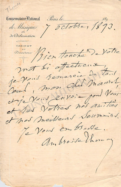 Autograph Letter Signed (1893)