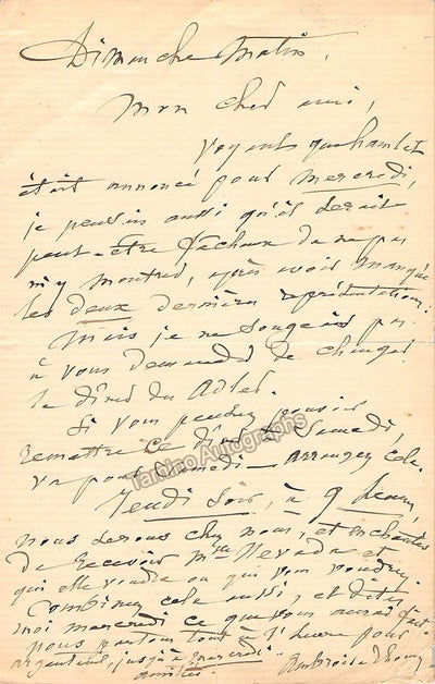 Autograph Letter Signed (No Date)