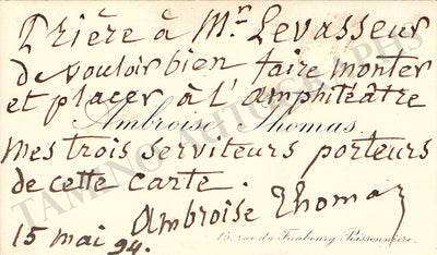 Signed Visiting Card (1894)