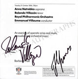 Netrebko, Anna - Villazón, Rolando - Signed Program London 2006