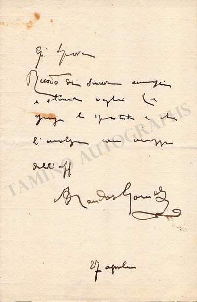 Autograph Letter Signed (1896?)