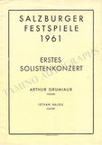 Grumiaux, Arthur - Set of 2 Unsigned Concert Programs Salzburg