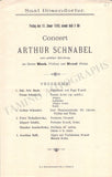 Schnabel, Artur - Set x 4 Concert Programs Vienna 1898 & 1915