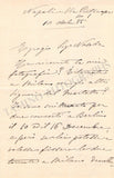 Cesi, Beniamino - Autograph Letter Signed 1885