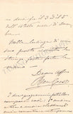 Cesi, Beniamino - Autograph Letter Signed 1885