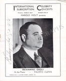 Gigli, Beniamino - Signed Program London 1934