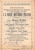 Walter, Bruno - Lot of 10 Unsigned Concert Programs 1907-1930