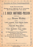 Walter, Bruno - Lot of 10 Unsigned Concert Programs 1907-1930