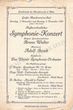 Walter, Bruno - Lot of 10 Unsigned Concert Programs 1907-1930