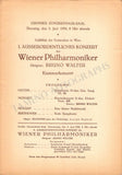 Walter, Bruno - Lot of 10 Unsigned Concert Programs 1907-1930