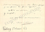 Saint-Saens, Camille - Autograph Letter Signed