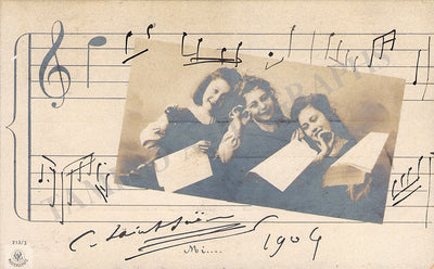 Signed Postcard with Music Quote