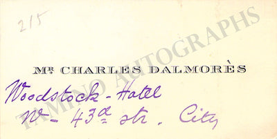 Dalmores, Charles (autograph)