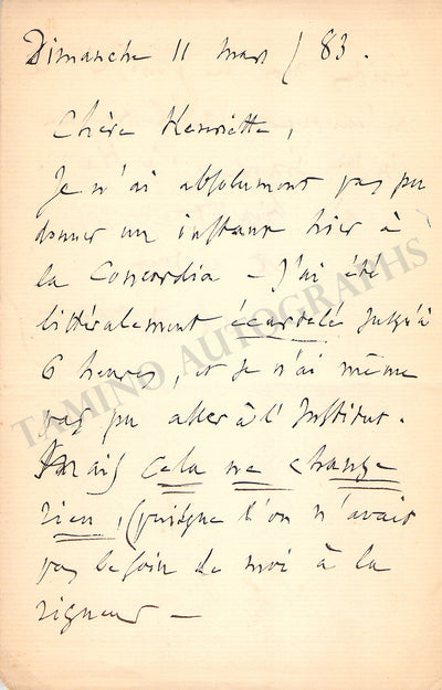 Autograph Letter Signed (1883)