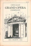 Chicago Grand Opera - Lot of 10 Opera Programs 1933-1934