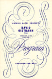 Oistrakh, David - Signed Program Washington D.C. 1955