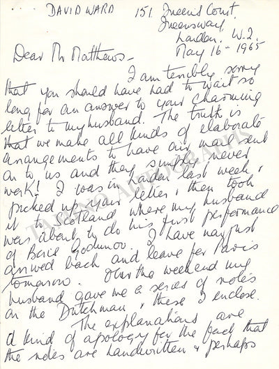 Ward, David - Autograph Letter Signed + Essay