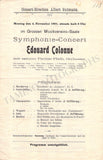 Colonne, Edouard - Concert Program Vienna 1901