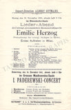 Colonne, Edouard - Concert Program Vienna 1901