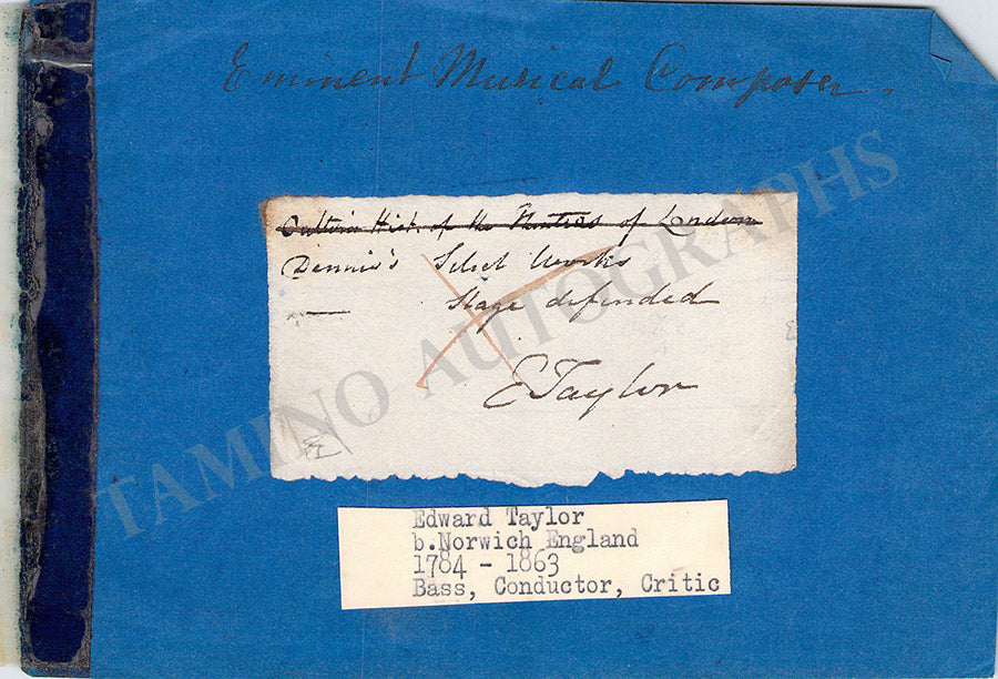 Edward Taylor Autograph Signature Cut – Tamino