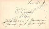 Cossira, Emile - Autograph Note Signed