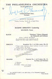 Ormandy, Eugene - Set of 4 Signed Programs Philadelphia 1943-1955