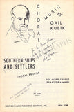 Kubik, Gail - Signed Printed Score 1950