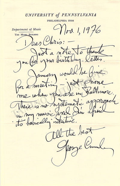 Autograph Letter Signed (1976)