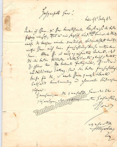 Autograph Letter Signed (1843)