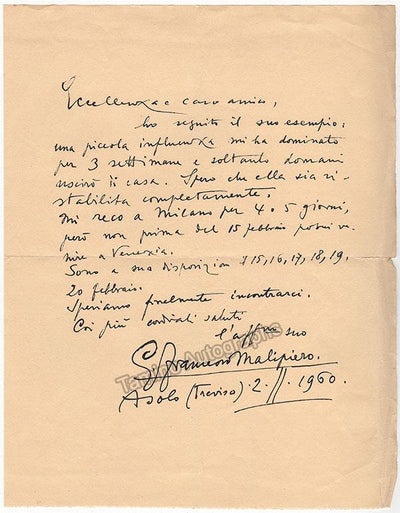 Autograph Letter Signed (1960)