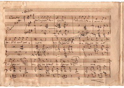 Large Autograph Music Quote (1858)