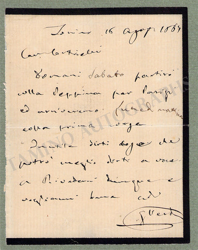 Autograph Note Signed (1867)