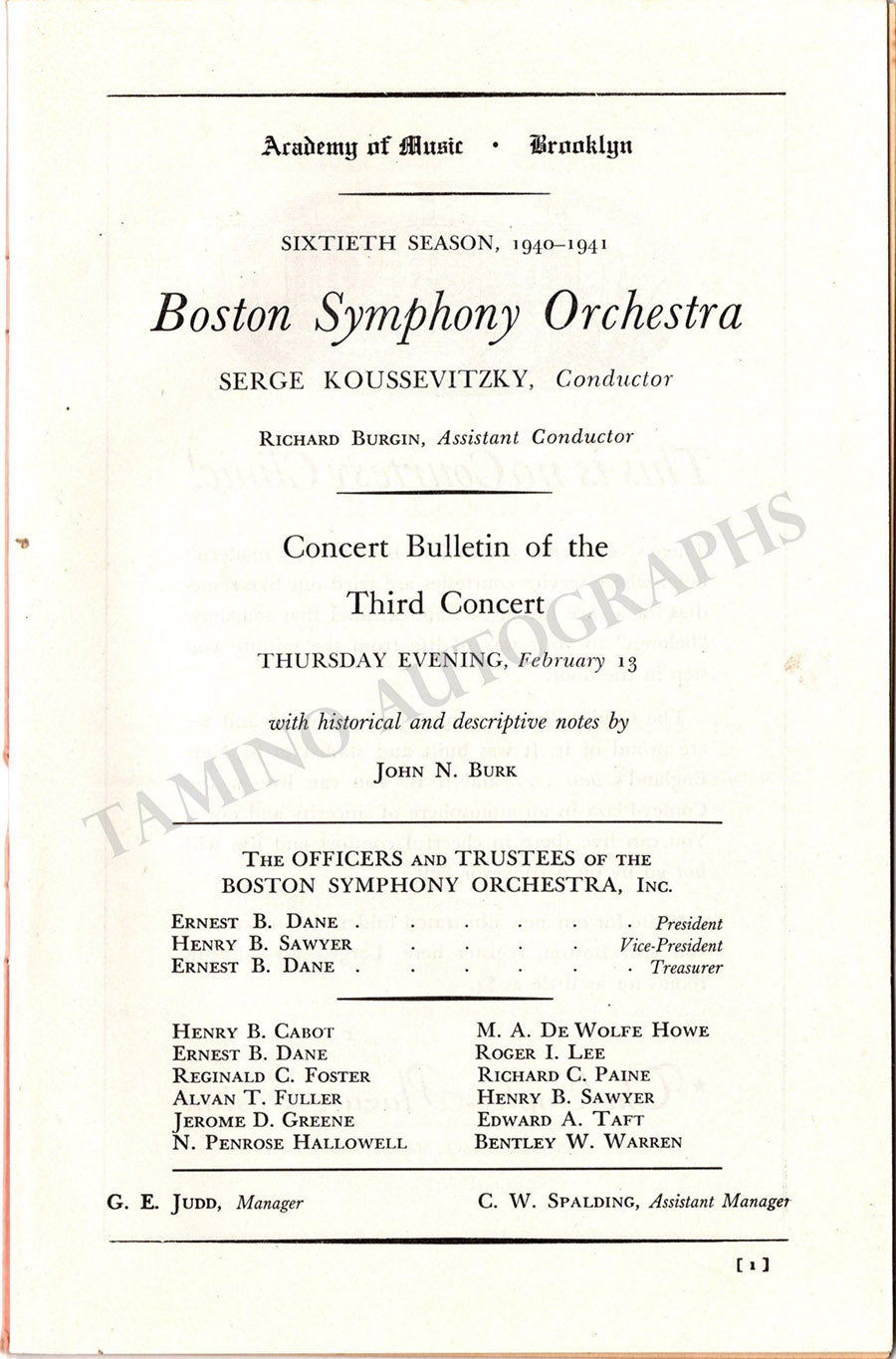 Gregor Piatigorsky Concert Program New York 1941 – Tamino