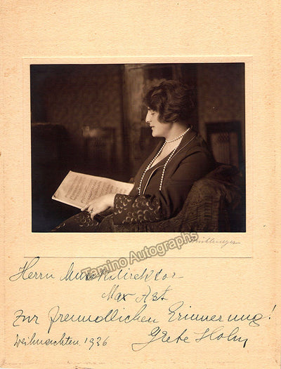 Holm, Grete - Signed Photograph