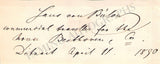 Bulow, Hans von - Signature Cut 1890  & CDV