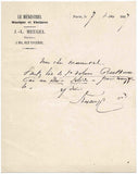 Heugel, Henri - Set of 2 Autograph Letters Signed