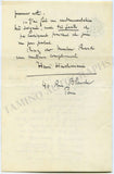 Hirschmann, Henri - Autograph Letter Signed