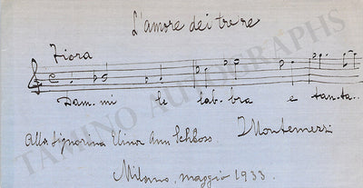 Autograph Music Quote Signed (1933)