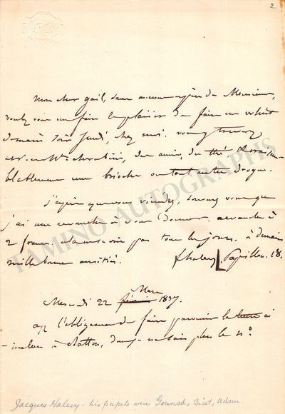 Autograph Letter Signed (1837)